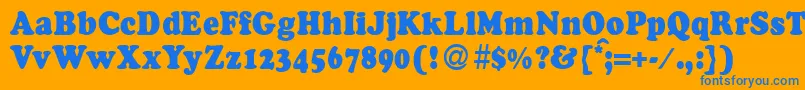 CocossmalldbNormal Font – Blue Fonts on Orange Background