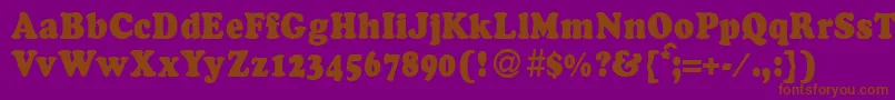 CocossmalldbNormal Font – Brown Fonts on Purple Background