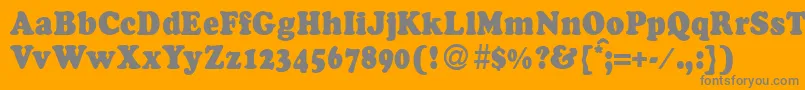 CocossmalldbNormal Font – Gray Fonts on Orange Background