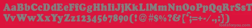 CocossmalldbNormal Font – Gray Fonts on Red Background