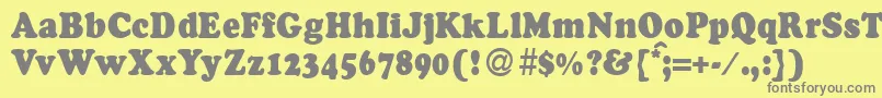 CocossmalldbNormal Font – Gray Fonts on Yellow Background