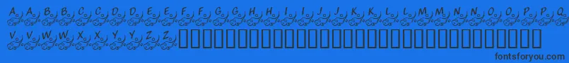 KrWindsOfChange Font – Black Fonts on Blue Background