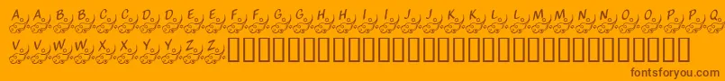 KrWindsOfChange Font – Brown Fonts on Orange Background