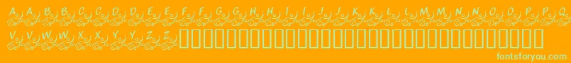 KrWindsOfChange Font – Green Fonts on Orange Background