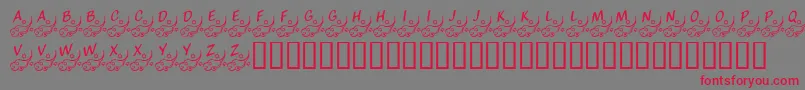 KrWindsOfChange Font – Red Fonts on Gray Background