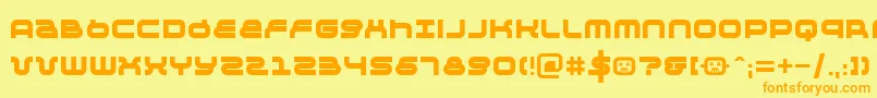 Negative24 Font – Orange Fonts on Yellow Background