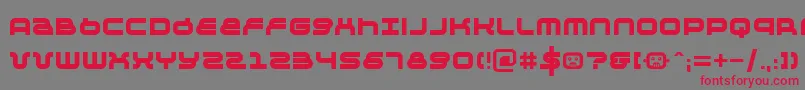 Negative24 Font – Red Fonts on Gray Background