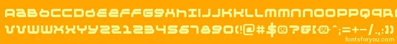 Negative24 Font – Yellow Fonts on Orange Background