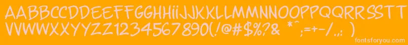 GunsNFlashComix Font – Pink Fonts on Orange Background