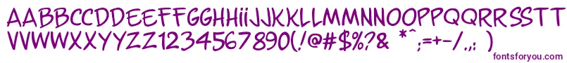 GunsNFlashComix Font – Purple Fonts on White Background