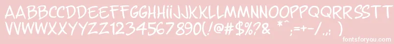 GunsNFlashComix Font – White Fonts on Pink Background