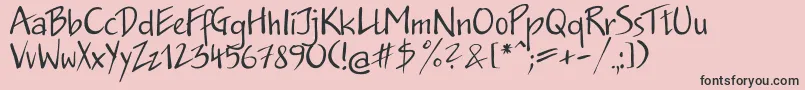 Jakobctt Font – Black Fonts on Pink Background