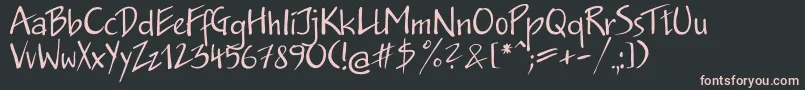 Jakobctt Font – Pink Fonts on Black Background