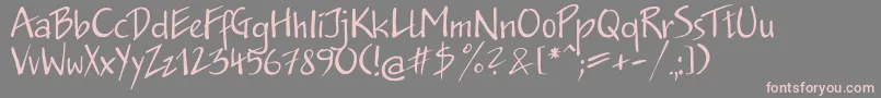 Jakobctt Font – Pink Fonts on Gray Background