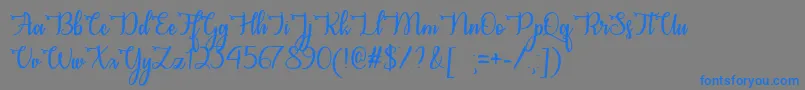 CongratsCalligraphyTtf-Schriftart – Blaue Schriften auf grauem Hintergrund