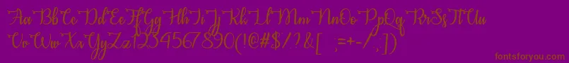 CongratsCalligraphyTtf-Schriftart – Braune Schriften auf violettem Hintergrund