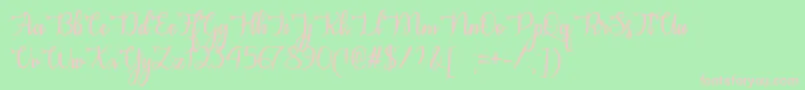 CongratsCalligraphyTtf Font – Pink Fonts on Green Background