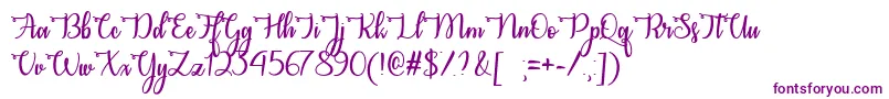 CongratsCalligraphyTtf-Schriftart – Violette Schriften auf weißem Hintergrund