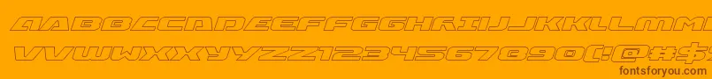 Iapetusoutital Font – Brown Fonts on Orange Background