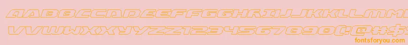 Police Iapetusoutital – polices orange sur fond rose