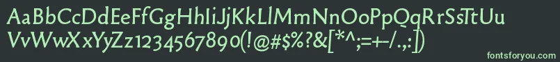 Шрифт Oldtypefaces – зелёные шрифты на чёрном фоне