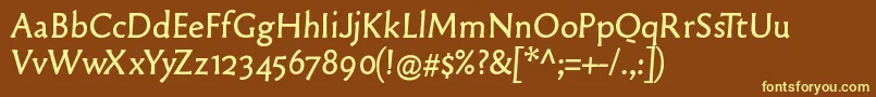 Шрифт Oldtypefaces – жёлтые шрифты на коричневом фоне