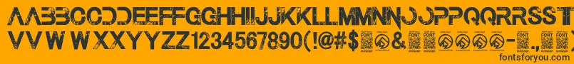 ThelastcallRegular Font – Black Fonts on Orange Background