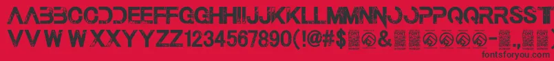 ThelastcallRegular Font – Black Fonts on Red Background