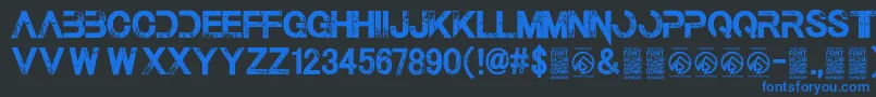 ThelastcallRegular Font – Blue Fonts on Black Background