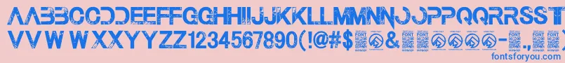 ThelastcallRegular Font – Blue Fonts on Pink Background