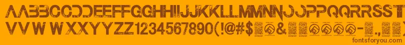 ThelastcallRegular Font – Brown Fonts on Orange Background