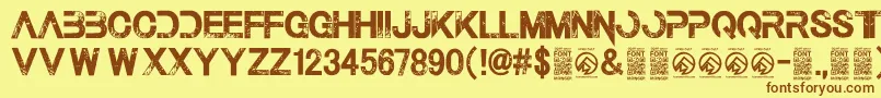 More about ThelastcallRegular Font ThelastcallRegular Font – Brown Fonts on Yellow Background
