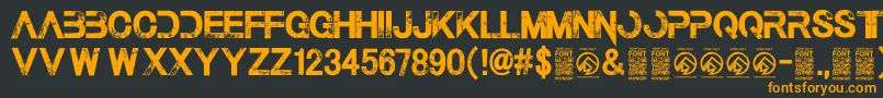 ThelastcallRegular Font – Orange Fonts on Black Background