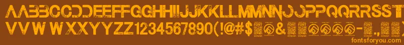 ThelastcallRegular Font – Orange Fonts on Brown Background