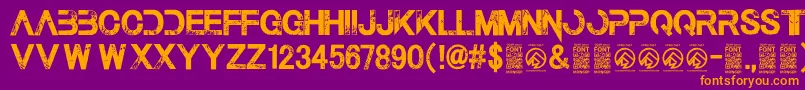 ThelastcallRegular Font – Orange Fonts on Purple Background