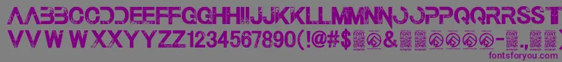 ThelastcallRegular Font – Purple Fonts on Gray Background