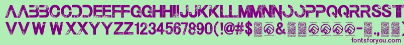 ThelastcallRegular Font – Purple Fonts on Green Background