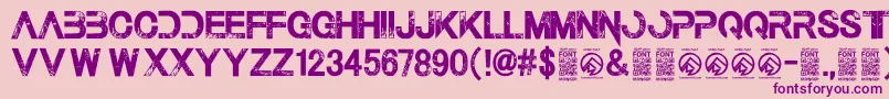 ThelastcallRegular Font – Purple Fonts on Pink Background