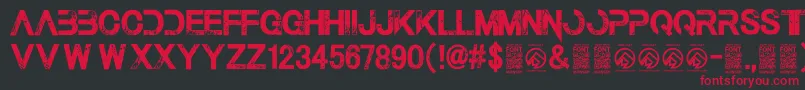 ThelastcallRegular Font – Red Fonts on Black Background