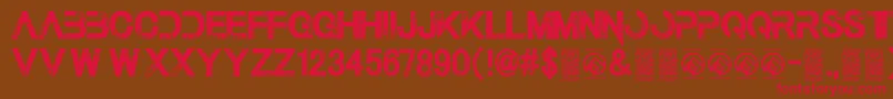 ThelastcallRegular Font – Red Fonts on Brown Background
