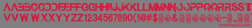 ThelastcallRegular Font – Red Fonts on Gray Background