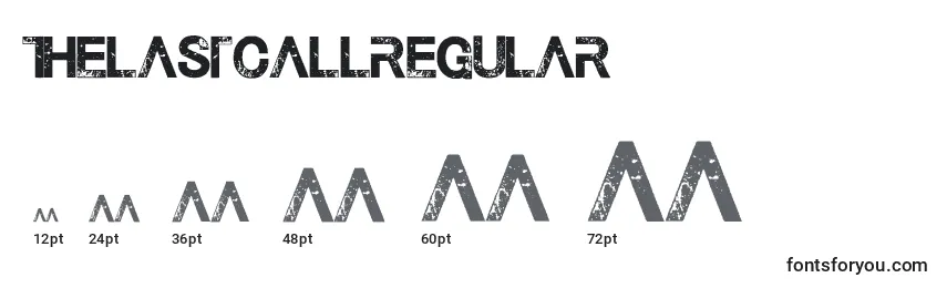 Размеры шрифта ThelastcallRegular