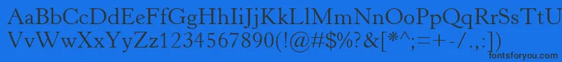 Шрифт HorleyOsMt – чёрные шрифты на синем фоне