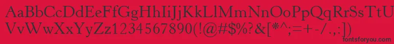 HorleyOsMt Font – Black Fonts on Red Background
