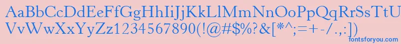 HorleyOsMt Font – Blue Fonts on Pink Background