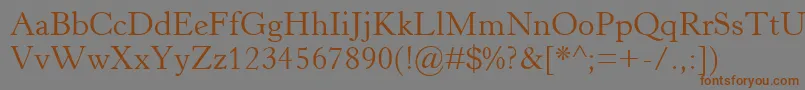 HorleyOsMt Font – Brown Fonts on Gray Background