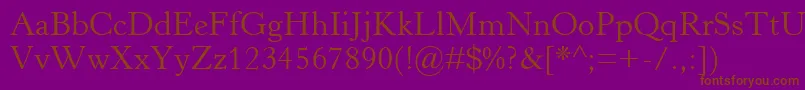 fuente HorleyOsMt – Fuentes Marrones Sobre Fondo Morado