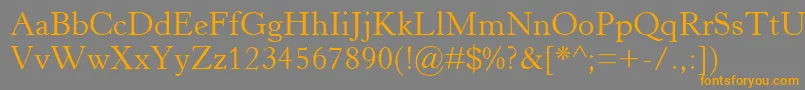 HorleyOsMt Font – Orange Fonts on Gray Background