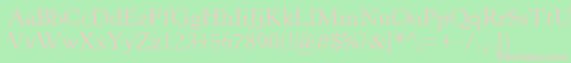 HorleyOsMt Font – Pink Fonts on Green Background