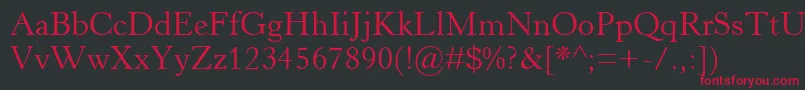 HorleyOsMt Font – Red Fonts on Black Background